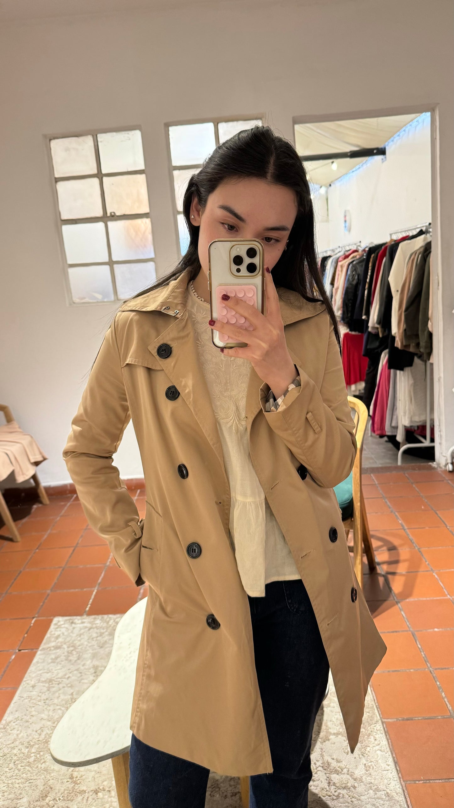 Abrigo trench coat