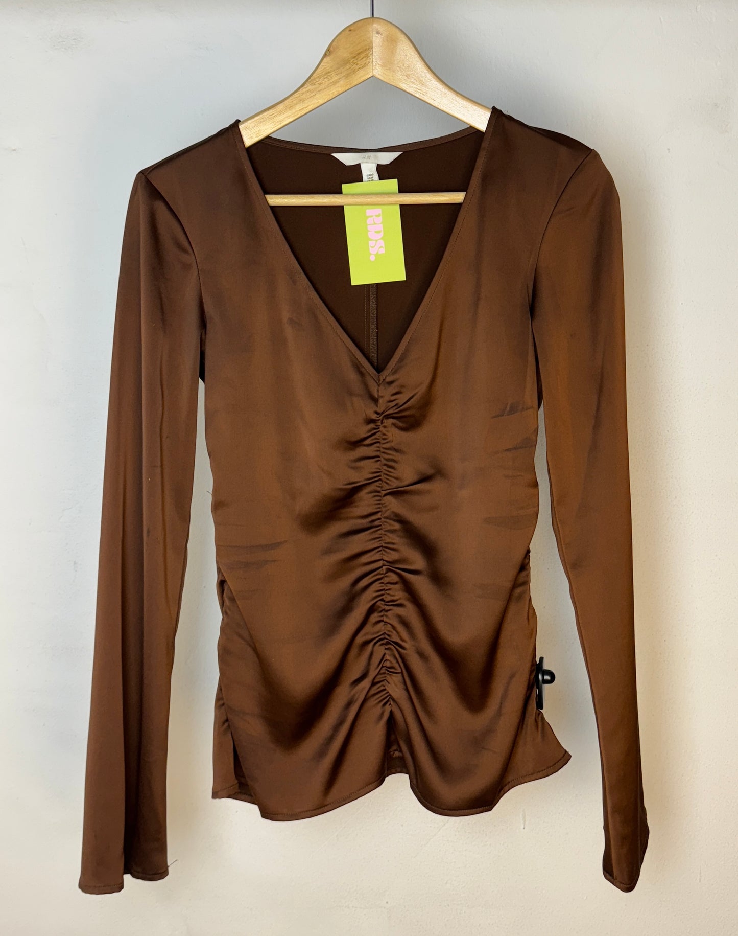 Blusa café seda