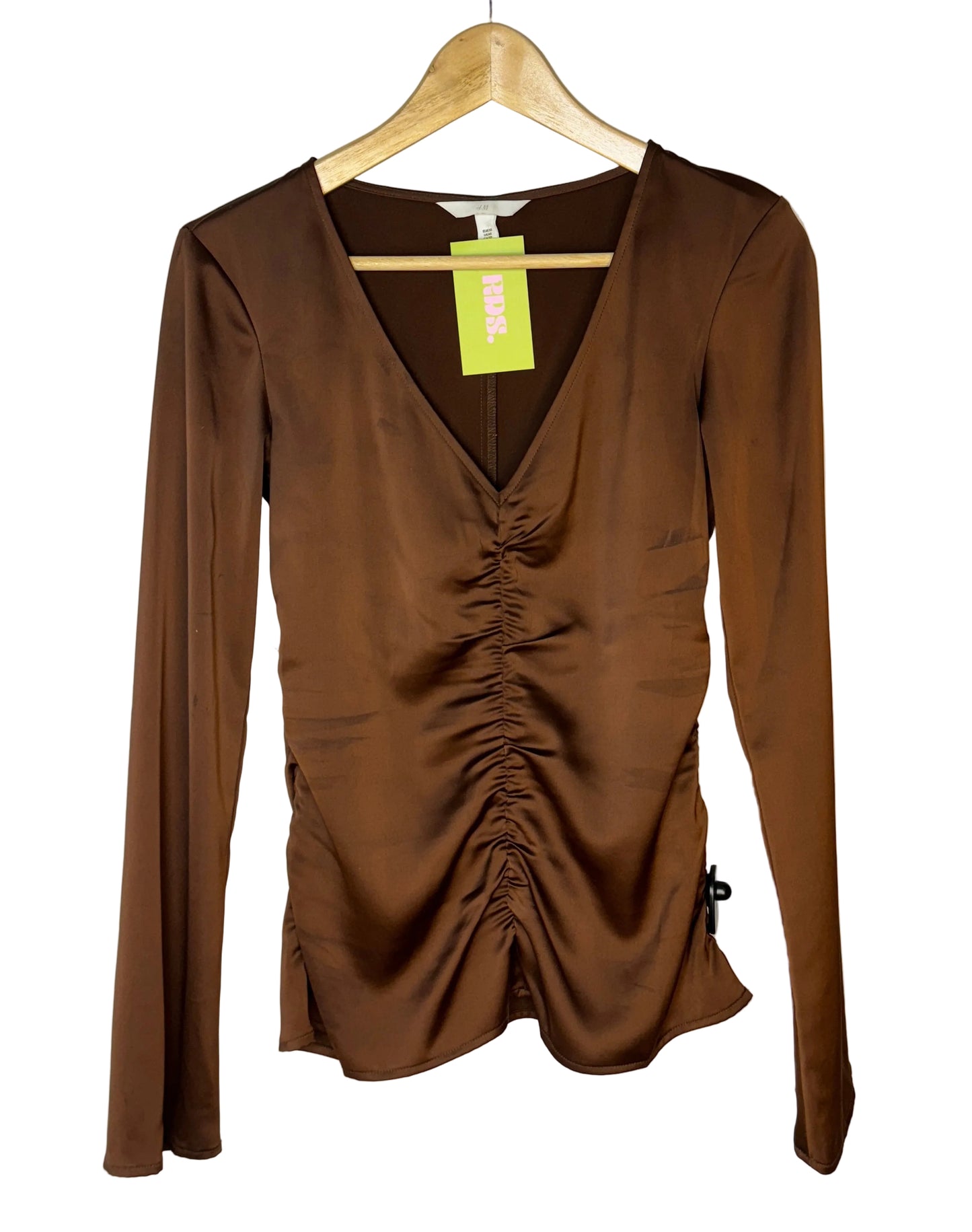 Blusa café seda