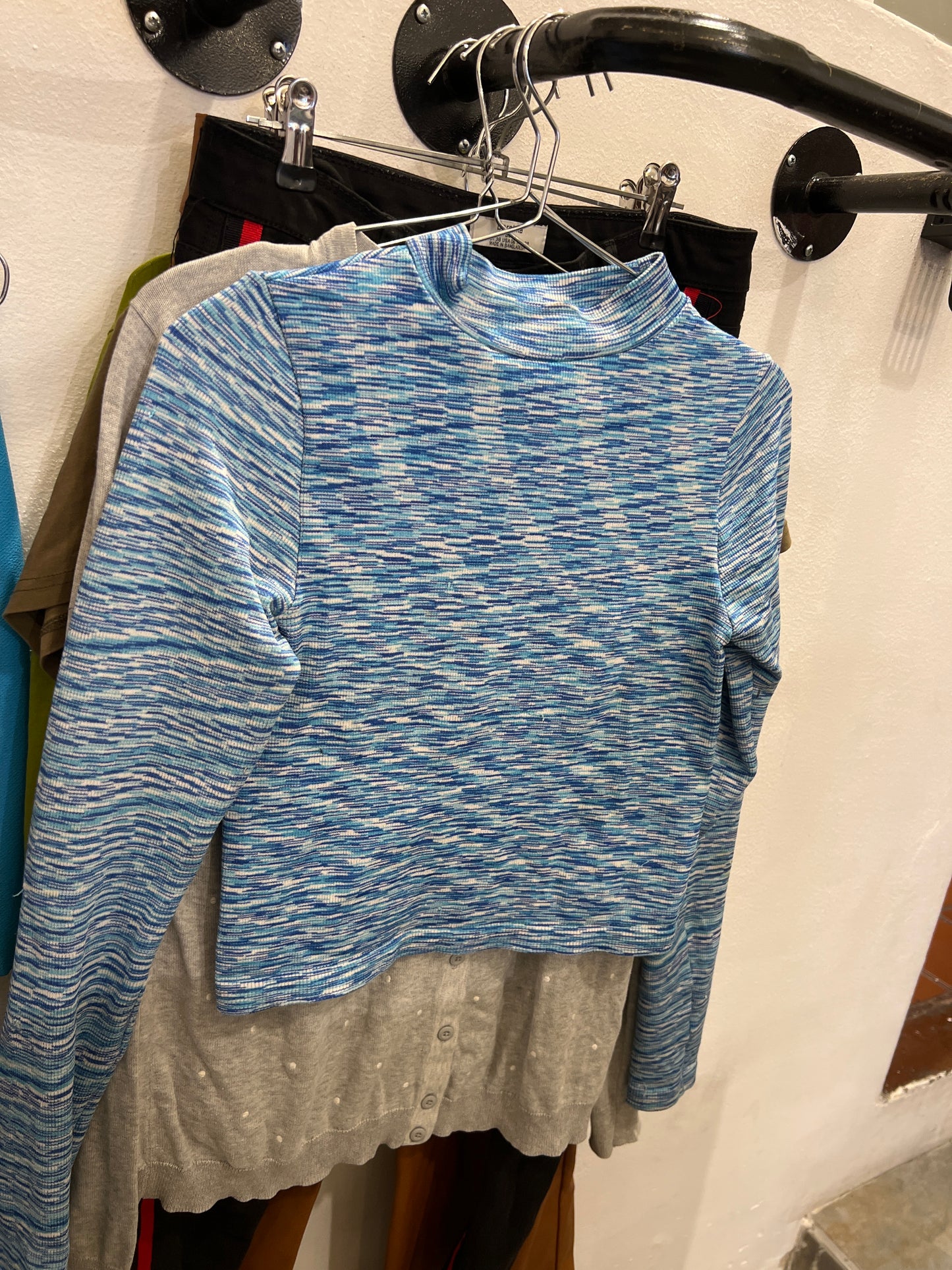 Crop top azul rayas