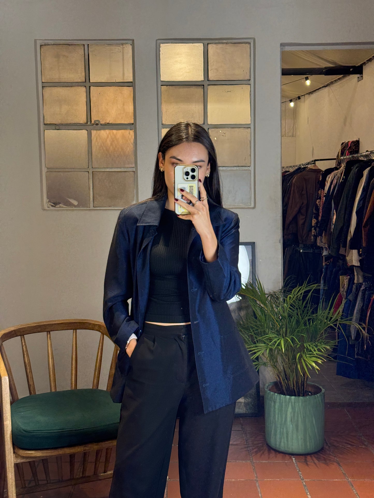 Blazer tornasol azul