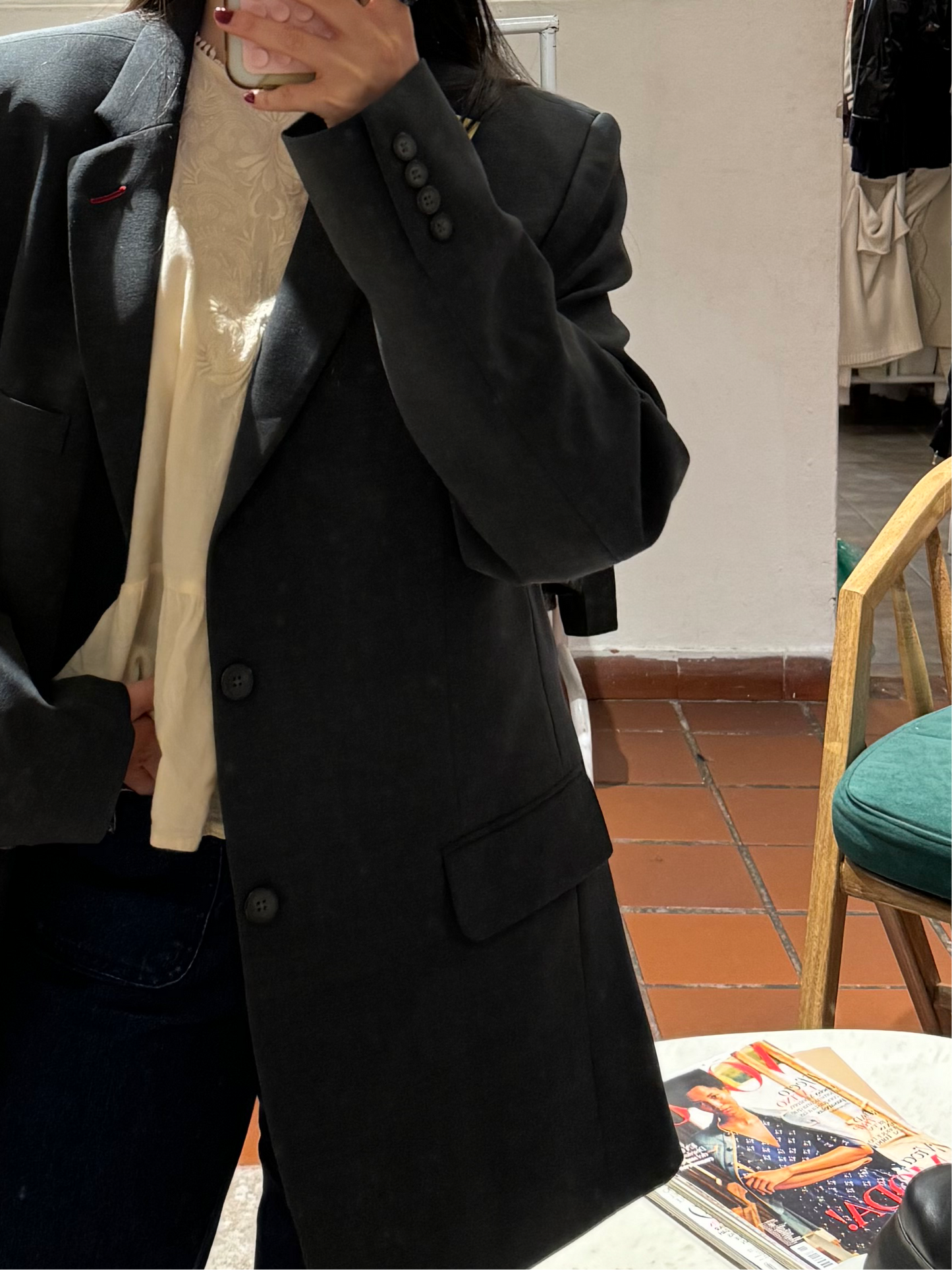 Blazer oversized gris