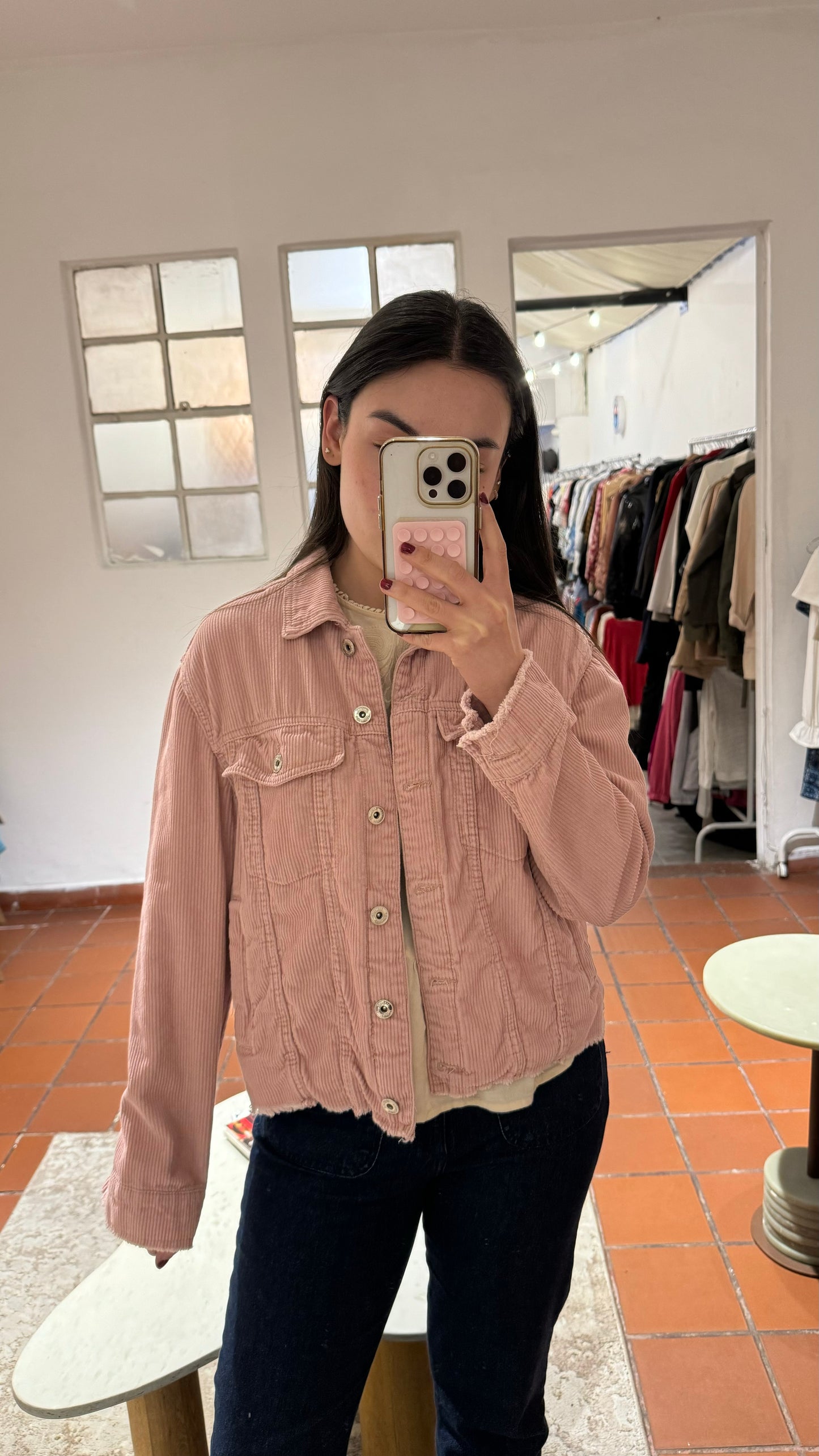 Chaqueta bubble gum
