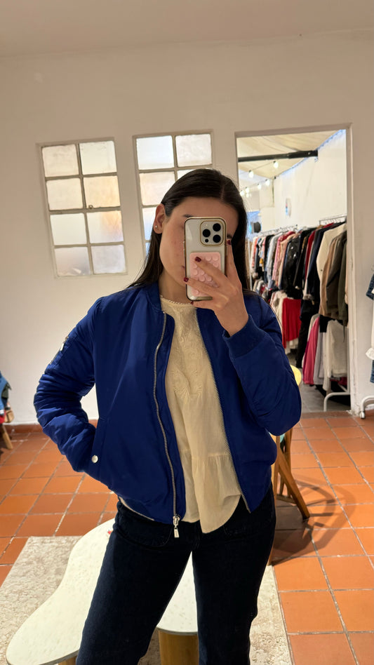 Chaqueta bomber electric blue