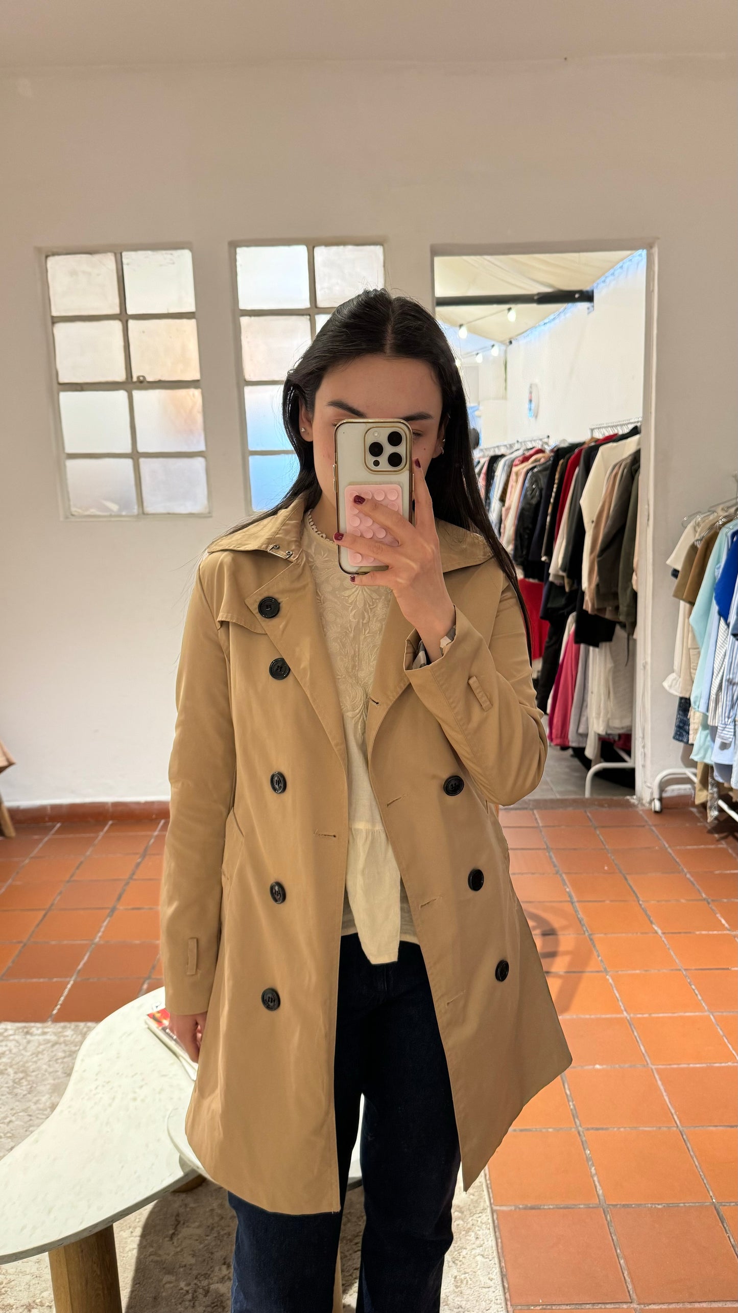 Abrigo trench coat