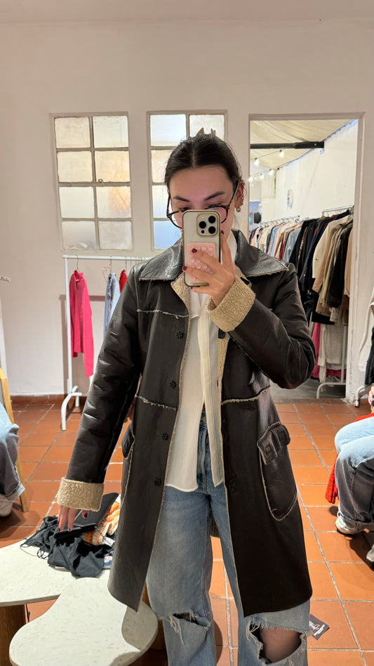 Chaqueta aviador larga