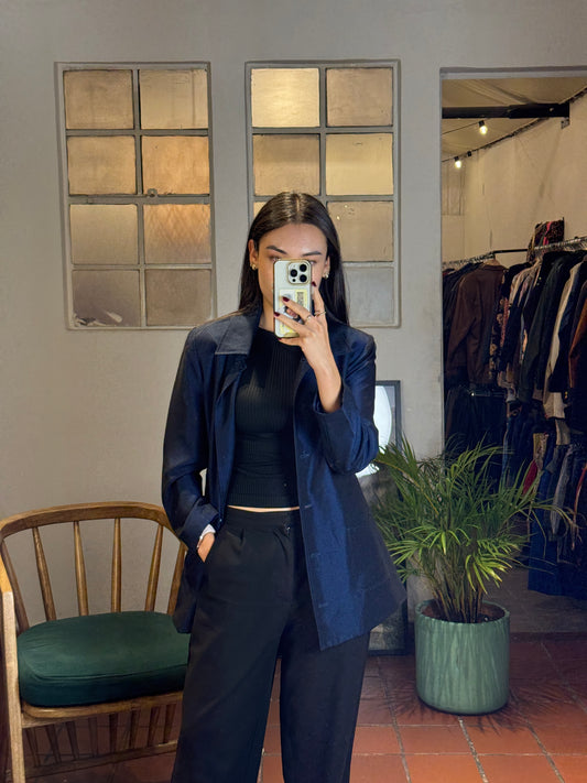 Blazer tornasol azul