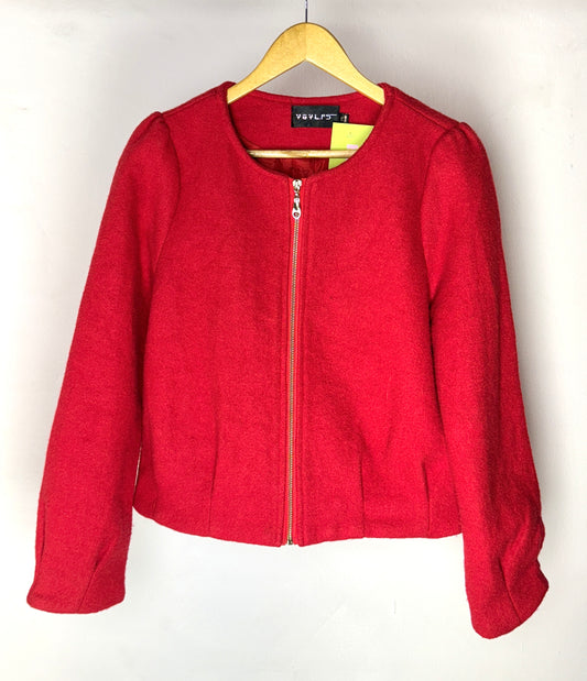 Chaqueta roja de paño