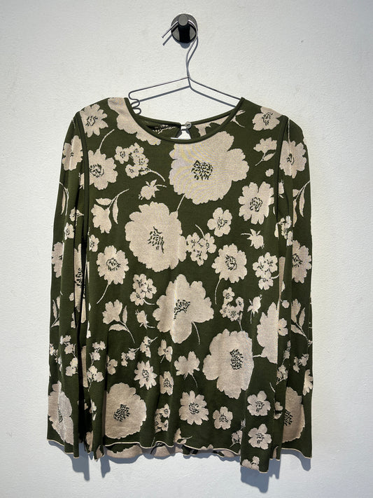 busito verde con flores