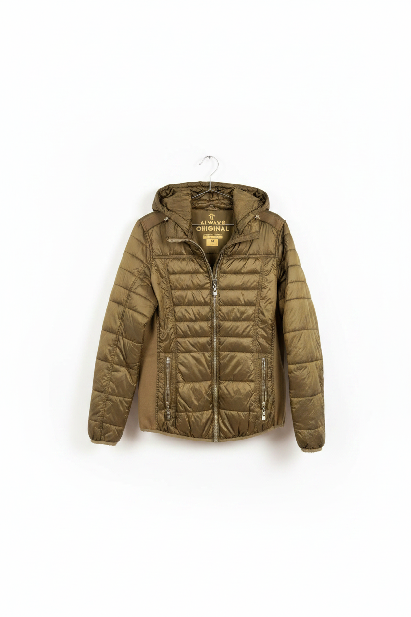 Chaqueta verde metalizada Totto