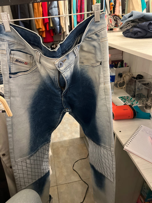Jean degrade y estampado